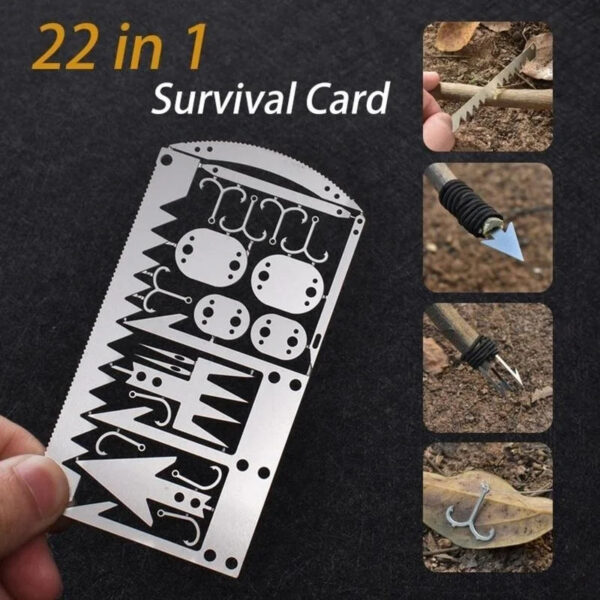 22-in-1 Survival Tool Card - Image 2